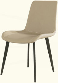 George Oliver Dining Chairs 2PCS Modern Kitchen & Dining Room Chairs Upholstered Faux Leather Cushion Seat And Sturdy Metal Legs