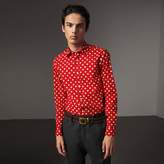 Thumbnail for your product : Burberry Polka-dot Cotton Flannel Shirt