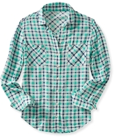Thumbnail for your product : Aeropostale Long Sleeve Plaid Woven Shirt