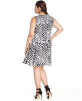 Thumbnail for your product : NY Collection Plus Size Printed Sleeveless Dress