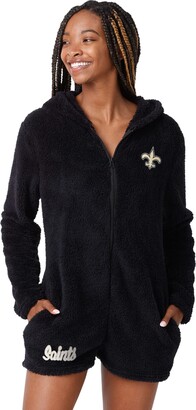 FOCO New Orleans Saints NFL Womens Short Cozy One Piece Pajamas