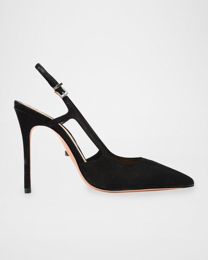 Schutz Boris Suede Slingback High-Heel Pumps ShopStyle