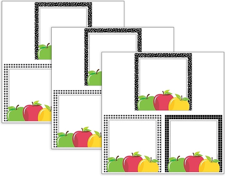 Creative Teaching Press Apple Time Apple Cards Designer Cut-Outs, 36/Pack, 3 Packs/Bundle (CTP11054-3)