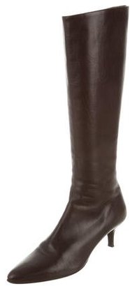 Helmut Lang Leather Knee-High Boots