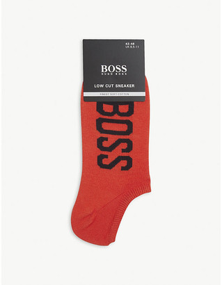 BOSS Logo print cotton liner socks