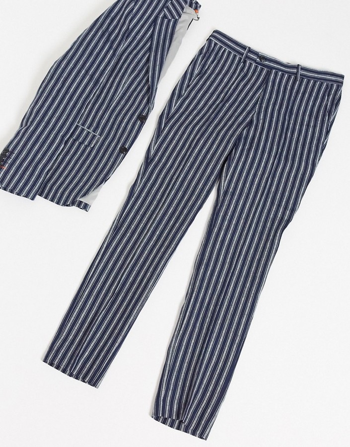 stripe suit trousers