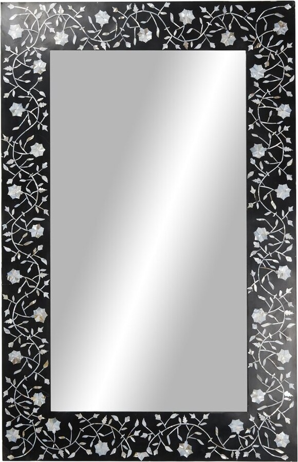 Peyton Lane Black Wood Wall Mirror ShopStyle