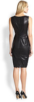 Thumbnail for your product : Paule Ka Leather Sleeveless Dress