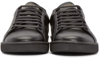 Saint Laurent Black Leather SL/01 Court Classic Sneakers