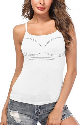CARCOS Women's Padded Camisole Sleeveless Cami Tank Top with Built