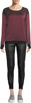 Thumbnail for your product : Blanc Noir Faux-Leather Drawstring Jogger Pants