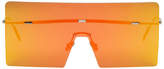 Dior - Lunettes de soleil de style visière argentées et orange Hardior