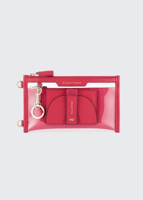 Anya Hindmarch Everything Pouch Clear Crossbody Bag, Hot Pink