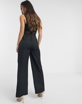 Thumbnail for your product : Chi Chi London cutout high neck jumpsuit in black