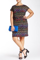 Thumbnail for your product : Ellen Tracy Printed Short Sleeve Dress (Plus Size)