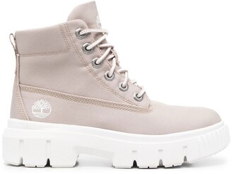 Timberland Embroidered-Logo Ankle Boots