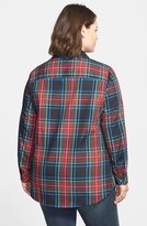 Thumbnail for your product : Foxcroft 'Holiday Tartan' Shaped Shirt (Plus Size)