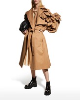 Thumbnail for your product : UNTTLD Gene Belted Ruffle Trench Coat