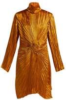 Thumbnail for your product : Sies Marjan Ida Pleated Satin Dress - Dark Orange
