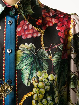 Dolce & Gabbana Fruit-Print Long-Sleeve Shirt