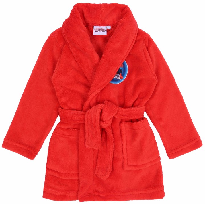 Marvel Spiderman Red Dressing Gown Bathrobe for Boys SpiderMan