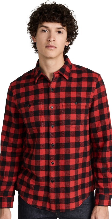 Mens Red And Black Plaid Shirts | ShopStyle