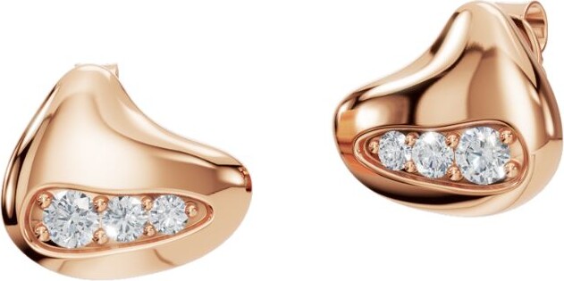 Aya Fine Jewelry Fourteen Kt Rose Gold Elena Organic Stud Earrings