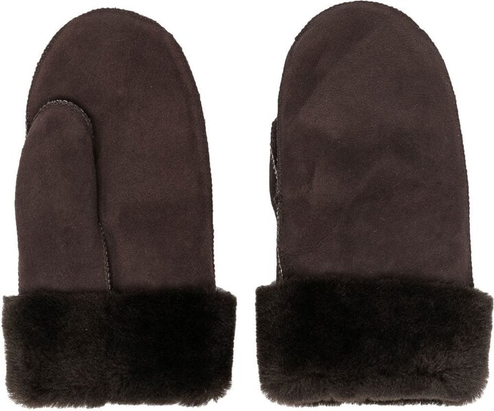 Parajumpers LogoPatch FurLined Mittens ShopStyle Gloves