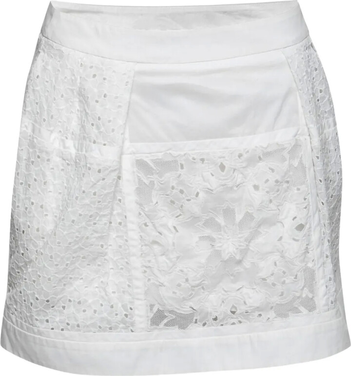 Roberto Cavalli Vintage Lace-Panel Skirt