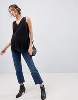 Thumbnail for your product : ASOS Maternity - Nursing Maternity Nursing Double Layer Singlet With Lace Trim