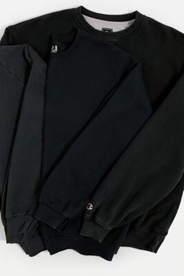 Urban Renewal Vintage Plain Black Sweatshirt - Black Xxs/xs at Urban Outfitters