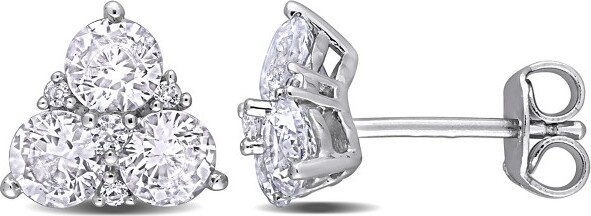 Everly Jewelry EVERLYJEWELRY|SterlingSilver1-5/8CTTGWCreatedEmeraldStudEarrings