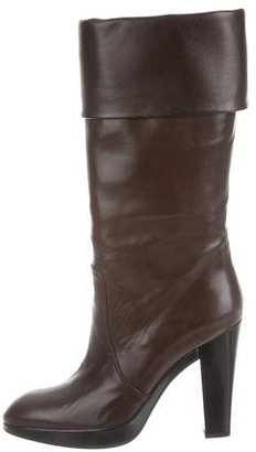 Hogan Leather Knee-High Boots w/ Tags