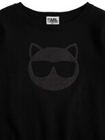 Thumbnail for your product : Karl Lagerfeld Paris Embellished Cotton Blend Knit Sweater