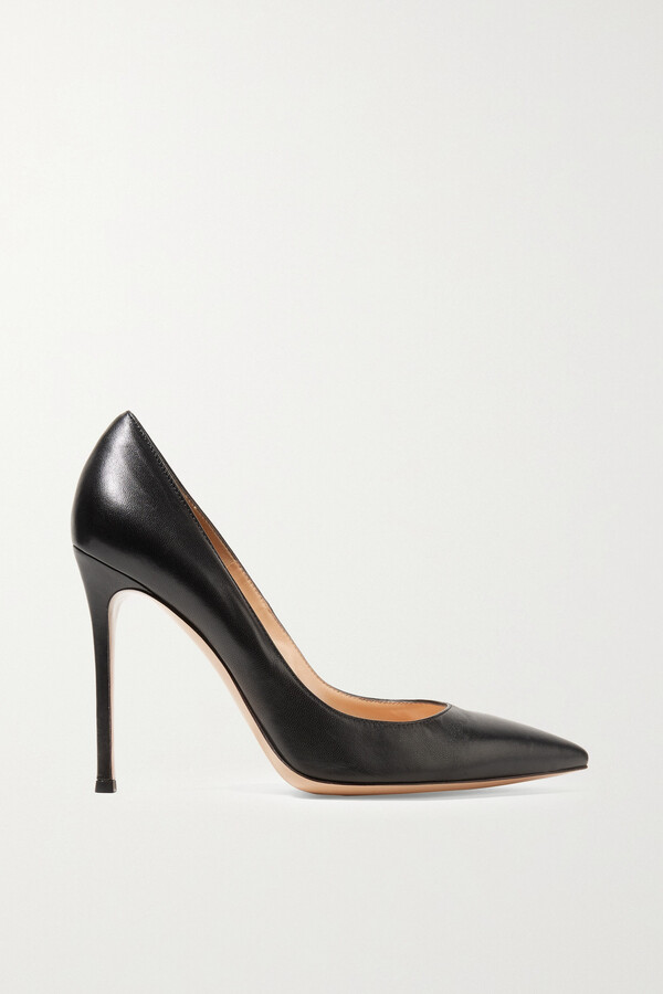 Gianvito Rossi 105 Leather Pumps - Black - ShopStyle
