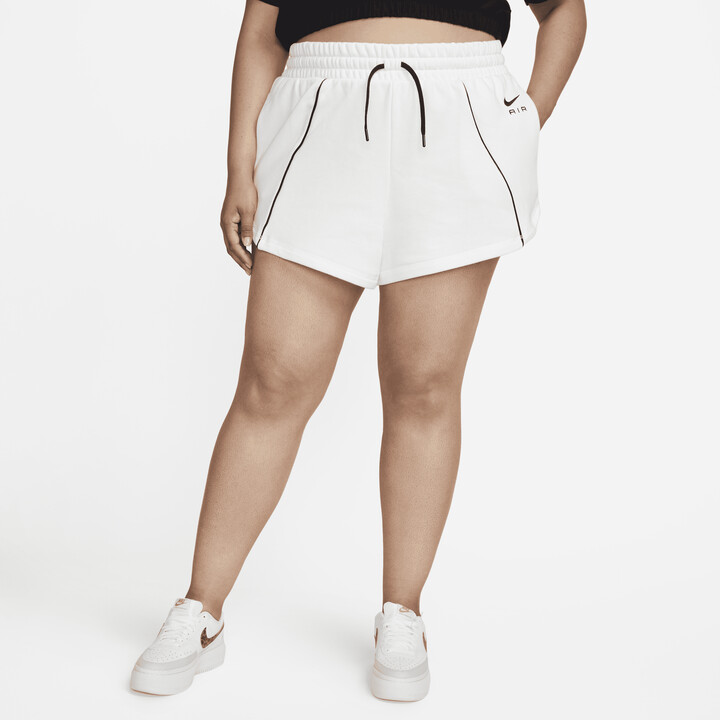 Nike Women's Air High-Rise Fleece Shorts (Plus Size) in White
