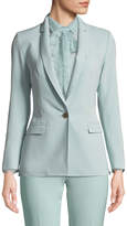 Thumbnail for your product : Escada One-Button Narrow-Lapel Crepe Jacket