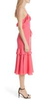 Thumbnail for your product : Milly Petal Stretch Silk Midi Dress