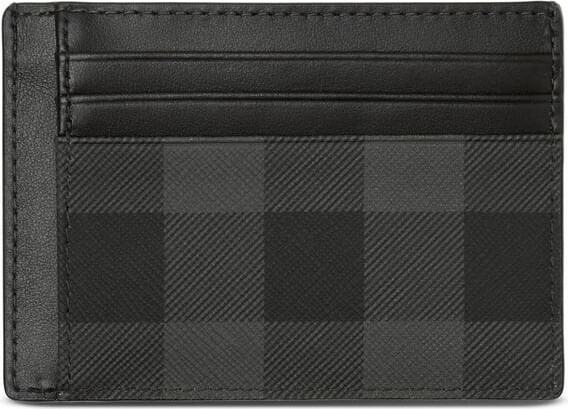Burberry Navy Blue/Black London Check Canvas And Leather Sandon