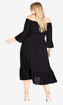 Thumbnail for your product : City Chic Off-Shoulder Bardot Dress - Black