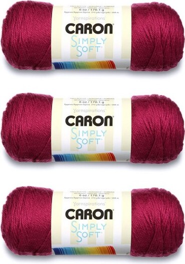 Caron Simply Soft Party Red Sparkle Yarn - 3 Pack Of 85g/3oz - Acrylic - 4  Medium (worsted) - 164 Yards - Knitting/crochet : Target