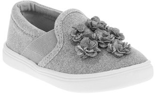 Wonder Nation Toddler Girls' Casual Flower Gore Slip On Shoe