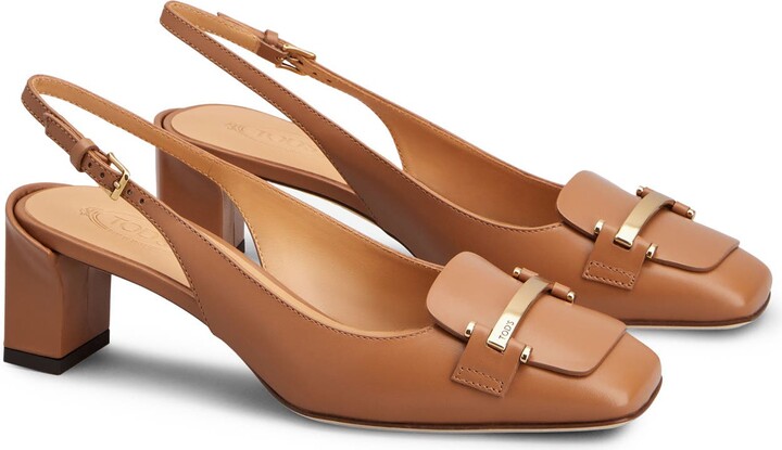 Tod's Barretta Block Heel Slingback Pump