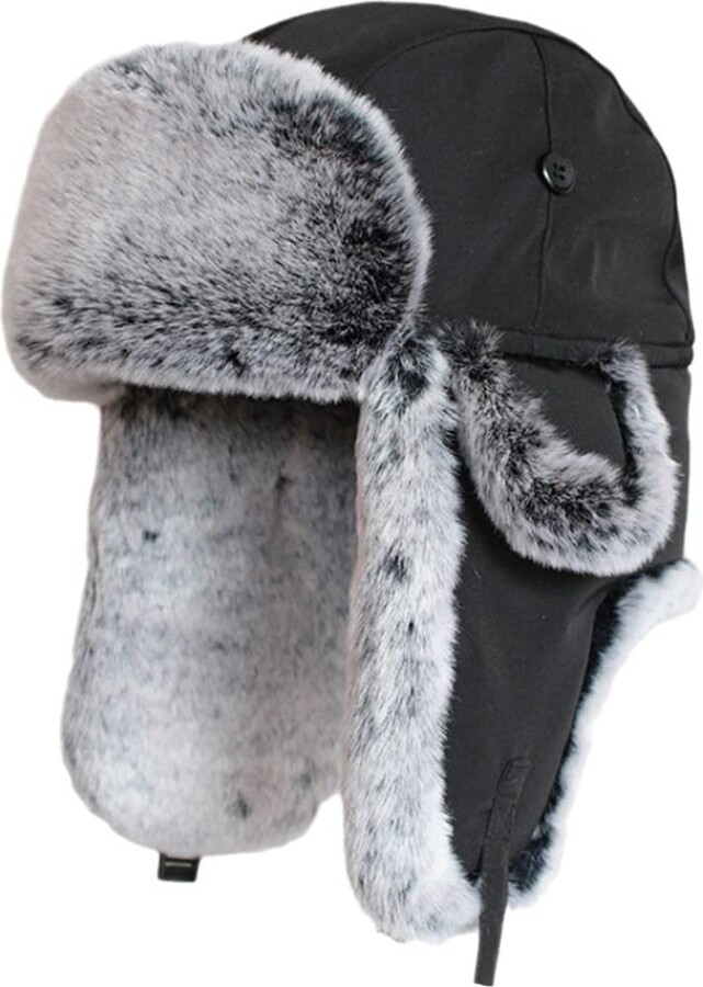 keusyoi Winter Bomber Hat For Men Faux Fur Russian Hat Ushanka