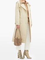 Thumbnail for your product : See by Chloe Alvy Ring-embellished Suede And Leather Bucket Bag - Grey