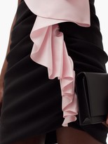 Thumbnail for your product : Alexandre Vauthier Strapless Ruffled Crepe Mini Dress - Black