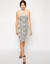 Thumbnail for your product : AX Paris High Neck Body-Conscious Lace Midi Dress