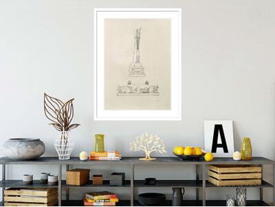 Red Barrel Studio Monument commemorating the Victory over the Peasants from the 'Manual of Measurement' by Albrecht Dürer -Framed Giclee Print