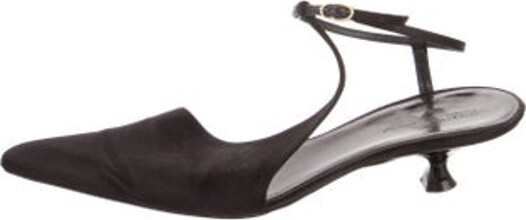 KHAITE Satin Sandals Grey Buckle Closure at Ankles