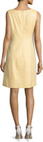 Thumbnail for your product : Theia Sleeveless Bateau-Neck Shimmery Dress, Gold